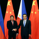 Philippines President Rodrigo Duterte shakes hands with Chinese Premier Li Keqiang.